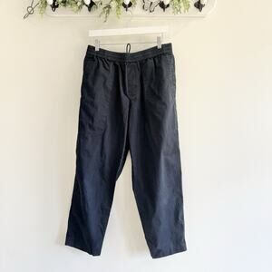 Mens COS Navy 100% Cotton Drawstring Pants X805 medium